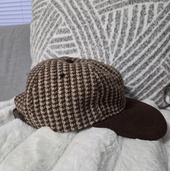 Vtg YounganTweed‎ Houndstooth Wool Baseball Cap - Picture 4 of 12